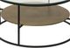 Moe's Home Collection Callie Glass Top Coffee Table with Antique Brass Frame-2