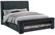 Coaster® Preston Dark Blue Queen Upholstered Panel Bed-0