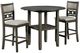 New Classic® Home Furnishings Gia 3-Piece Gray Drop Leaf Counter Height Dining Set-0