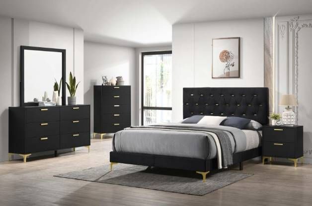 Coaster® Kendall 5-Piece Black California King Bedroom Set-1