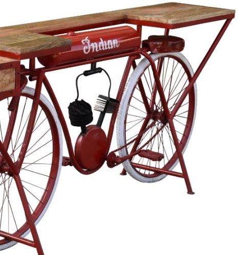Jaipur Furniture WOW Range Red Bar Cart-1