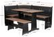 Linon Ardmore 3-Piece Black/Pecan Nook Set-2