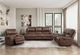 Homelegance® Newnan Brown Double Glider Power Reclining Loveseat-1