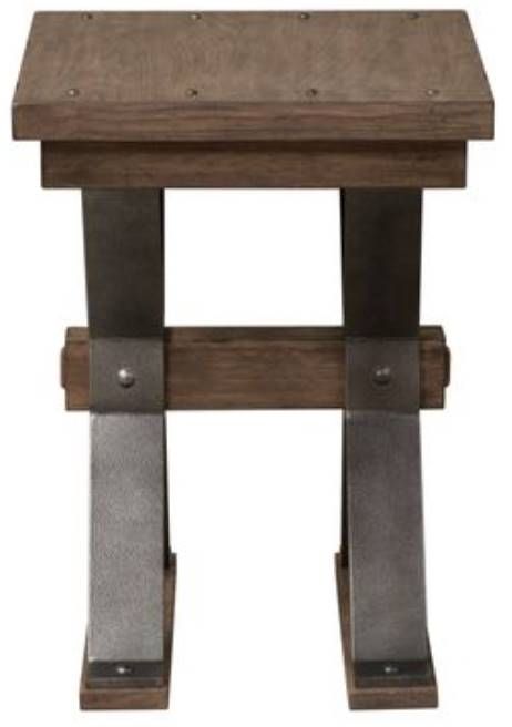 Liberty Furniture Sonoma Road Weather Beaten Bark Chairside Table-2