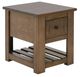 International Furniture Direct Parota III Barrel Brown Chairside Table-0