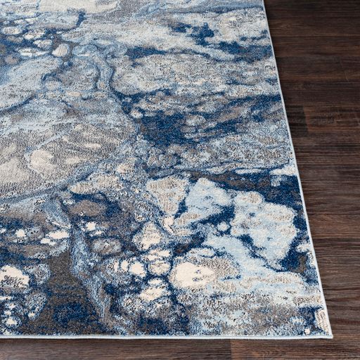 Surya Aberdine Bright Blue 2'x3' Throw Rug-3