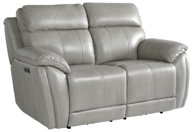 Bassett® Furniture Club Level Levitate Nickel Power Reclining Loveseat-1