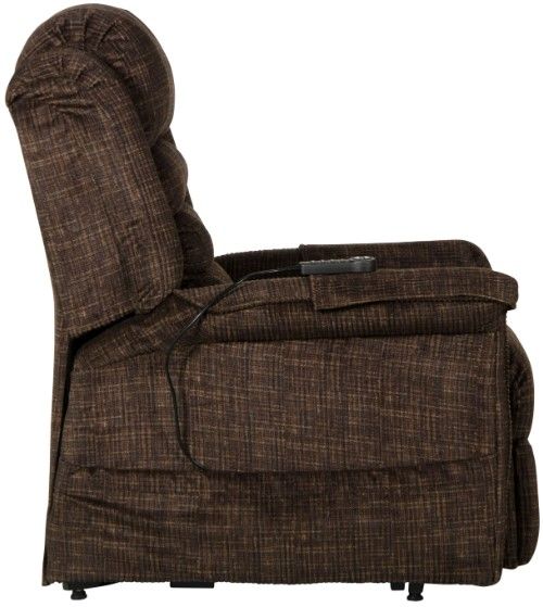 Catnapper® Soother Chocolate Power Lift Full Lay Out Chaise Recliner with Heat and Massage-4