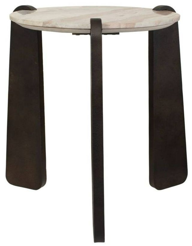 Uttermost® Talud Brown/Gray/White Side Table with Dark Bronze Legs-2