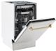 ZLINE Autograph Edition 18" Satin Stainless Steel Built In Dishwasher with Champagne Bronze Handle-3