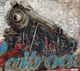 Crestview Collection Locomotive Metal Blue/Red Wall Art -1