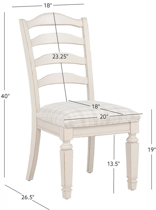 Powell® Stanbury 2-Piece Antique White Side Chair Set-2
