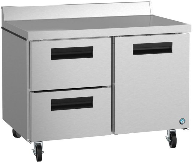 Hoshizaki Steelheart® 48" 12 Cu. Ft. Stainless Steel Two Section Worktop Refrigerator with Drawer/Door Combo-1