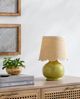 Surya Stella Light Glazed Green Table Lamp-5