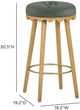 TOV Furniture Oodle Green/Natural Bar Stool-2