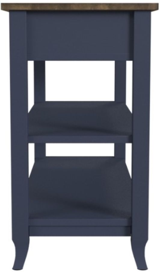 Null Furniture Mystic Navy/Toasted Almond Sofa/Media Console Table-2