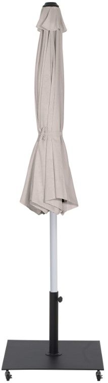 Meridian Furniture Amalfi Beige/Matte White Aluminum Outdoor Patio Umbrella and Base-1