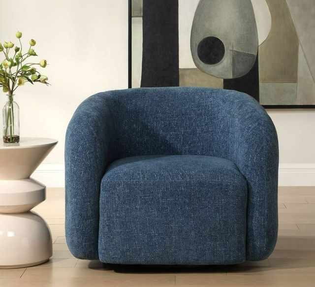 Uttermost® Junie Blueberry Swivel Chair-1