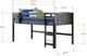 Donco Kids Louver Antique Gray Youth Twin Loft Bed-2