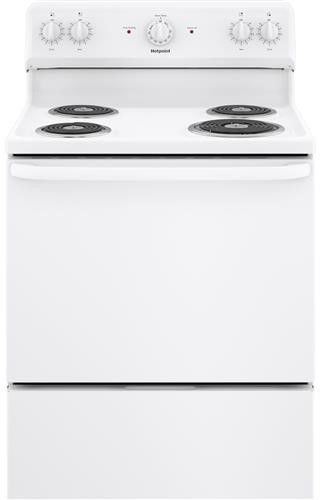 Hotpoint® 30" White Freestanding Electric Range