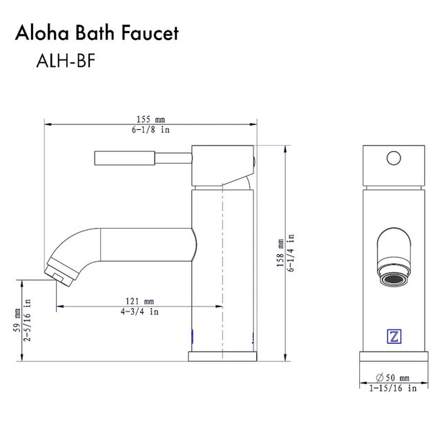 ZLINE Aloha Chrome Single Handle Bath Faucet-4