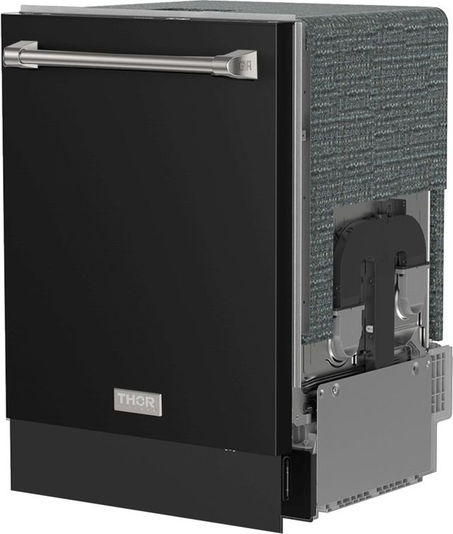 Thor Kitchen® Gordon Ramsay Series 24" Matte Black Top Control Built In Dishwasher-1