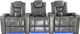 RowOne Revolution Home Entertainment Seating Dark Gray 3-Chair Straight Row-0