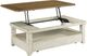 Hammary® Chambers Medium Brown Rectangular Lift Top Coffee Table with Chalk White Base-2