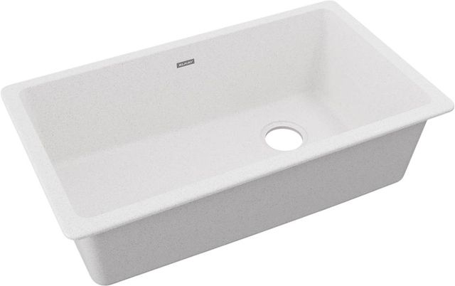 Elkay Quartz Classic® White 33" x 18-3/4" x 9-1/2" Single Bowl Undermount Sink-0