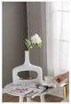 A & B Home White Fabric Peony Stem-5