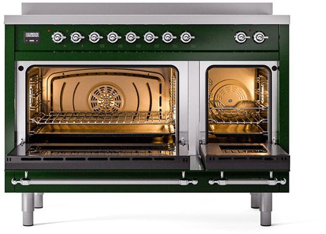 Ilve® Nostalgie II Series 48" Emerald Green Pro Style Induction Range-2