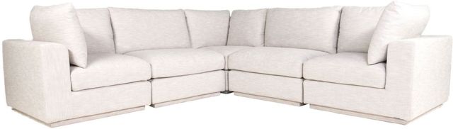 Moe's Home Collection Justin Classic 5-Piece Taupe L-Shaped Modular Sectional Sofa-0