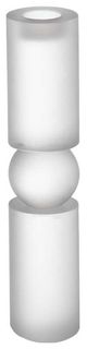 A & B Home Palisade White Large Glass Candle Holder-0