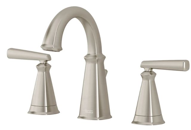 American Standard Edgemere® Brushed Nickel 8" Widespread 2-Handle Bathroom Faucet with Lever Handles-2