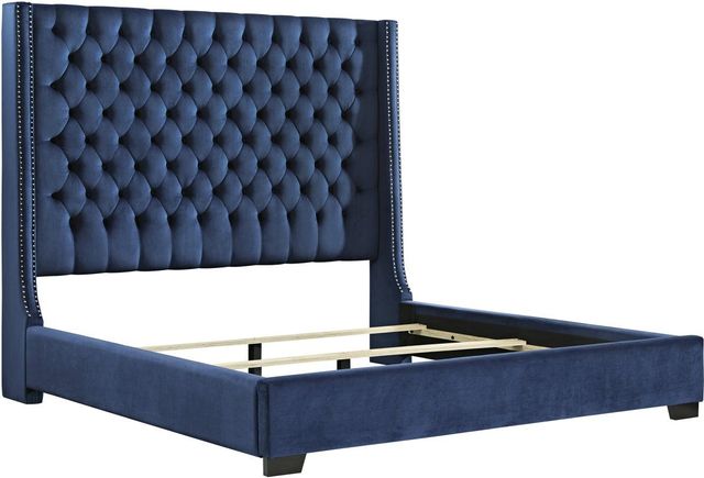 Signature Design by Ashley® Coralayne 2-Piece Blue/Gray Queen Upholstered Bed Set-1