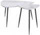 Zuo Modern Cavaldos Set of 2 White Accent Tables with Black Metal Legs -1