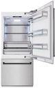 ZLINE 36" 19.8 Cu. Ft Satin Stainless Steel Built-In Bottom Freezer Refrigerator with Matte Black Accents-4