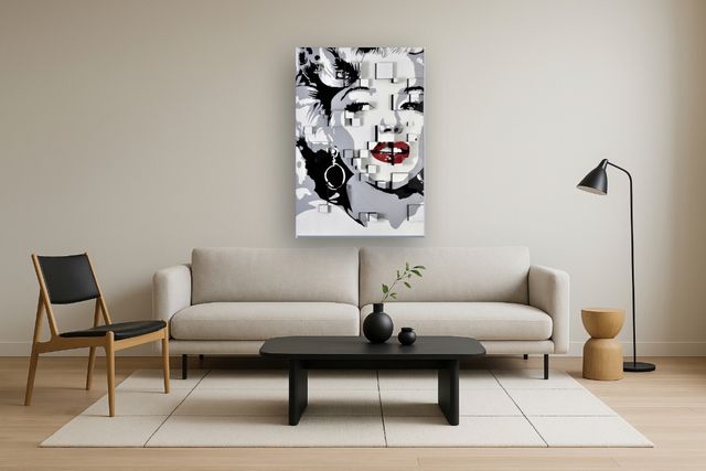 Classy Living Pop Glam 3D Marilyn Wall Art-1