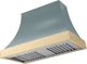 La Cornue Cascade Series 44" Ocean Wall Mounted Range Hood with Polished Brass Trim-0
