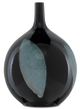 Currey & Company Let Us Twist The Glass Black/Blue Round Vase-0