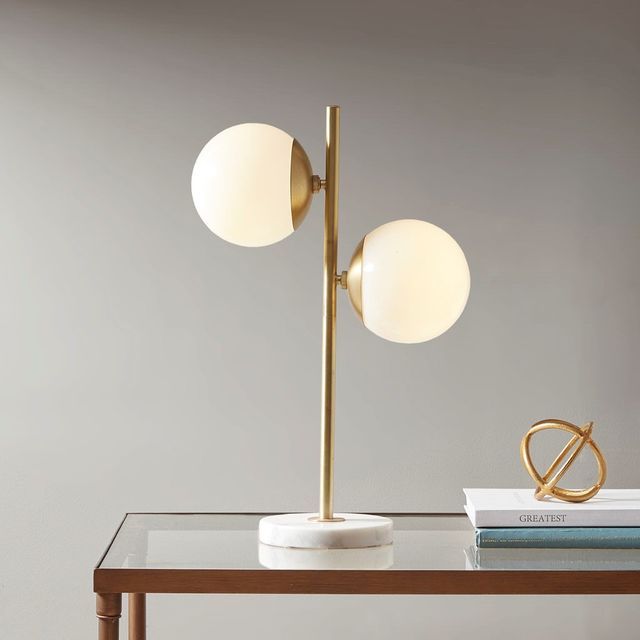 Olliix by INK+IVY White/Gold Holloway Table Lamp-4