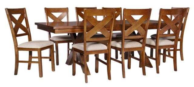 Powell® Kraven 9-Piece Dark Hazelnut Dining Set-0