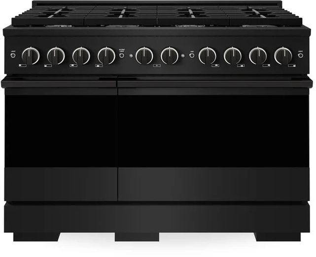ZLINE Marino 48" Black Stainless Steel Pro Style Gas Range with 8-Burner DuoPro™ Cooktop and Convection Gas Oven