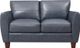 Leather Italia™ Georgetowne Traverse Blue Loveseat-1