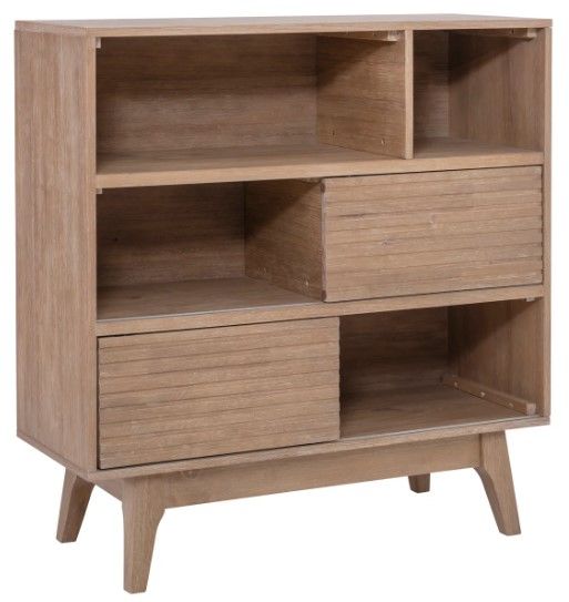 Powell® Waves Natural Bookcase-0