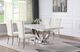 Coaster® Kerwin 5-Piece Chrome/White Rectangular Dining Table Set -3