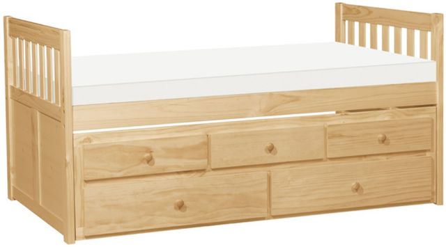 Homelegance® Bartly Natural Pine Twin/Twin Trundle Bed-0