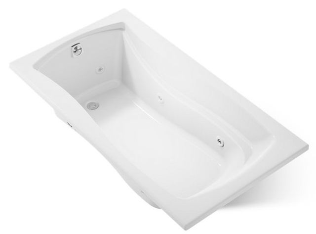 KOHLER® Mariposa® White 66" x 35-7/8" Drop-In Whirlpool Bath-0