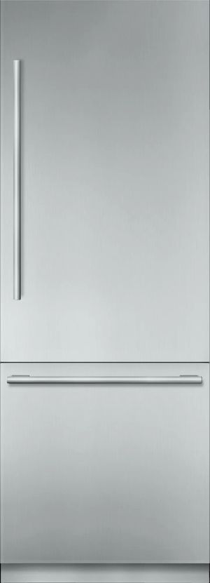 Front view of the Thermador® Freedom® 30 in. 16.0 Cu. Ft. Panel Ready Built-In Bottom Freezer Refrigerator