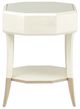 Michael Amini® La Rachelle Glass Top Octagonal End Table with Medium Champagne Legs-4